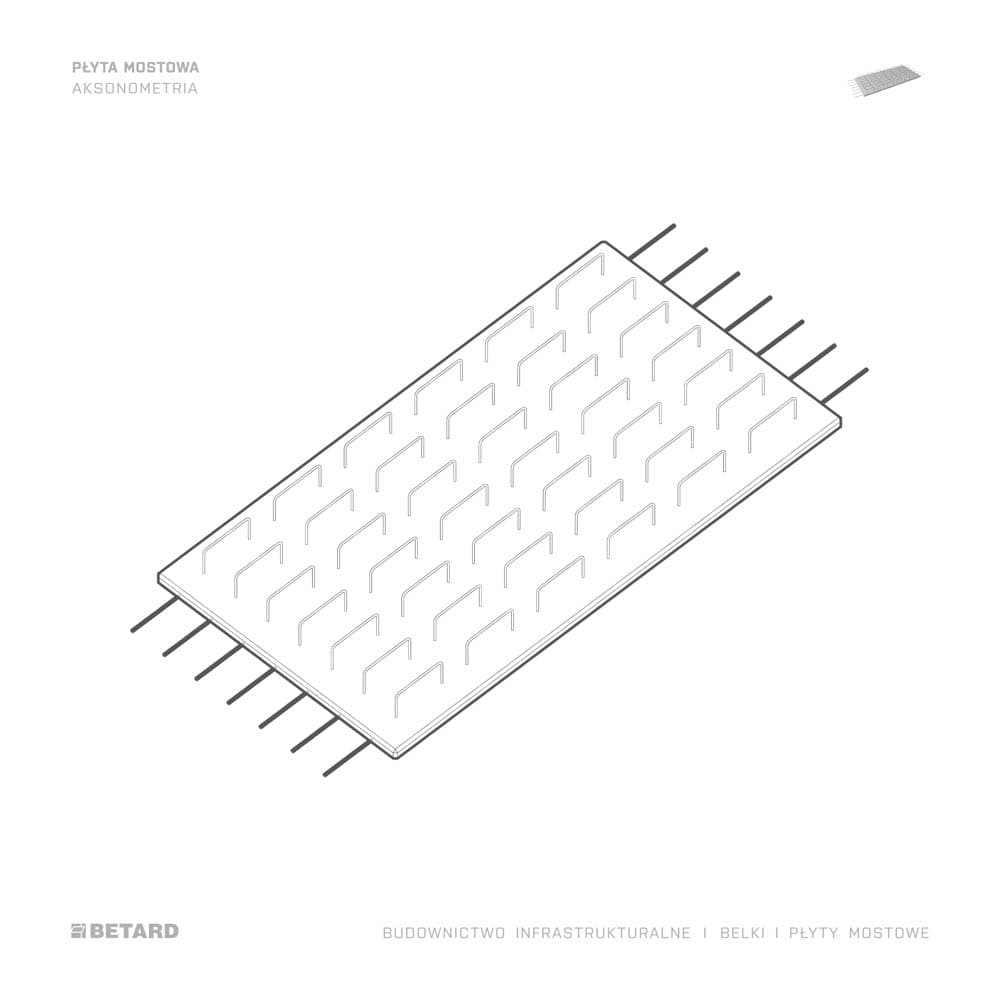 Płyta mostowa - aksonometria