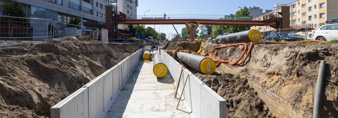 Kanały technologiczne na budowę magistrali ciepłowniczej w Warszawie
