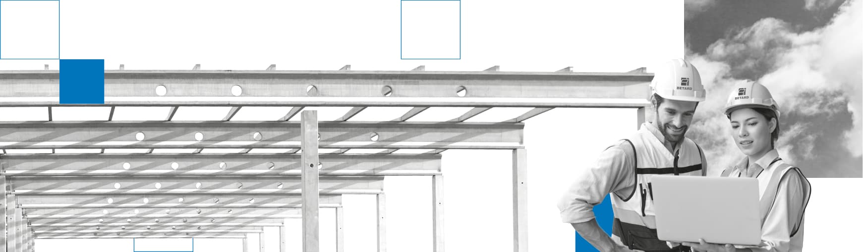 Architekci na polu budowy.