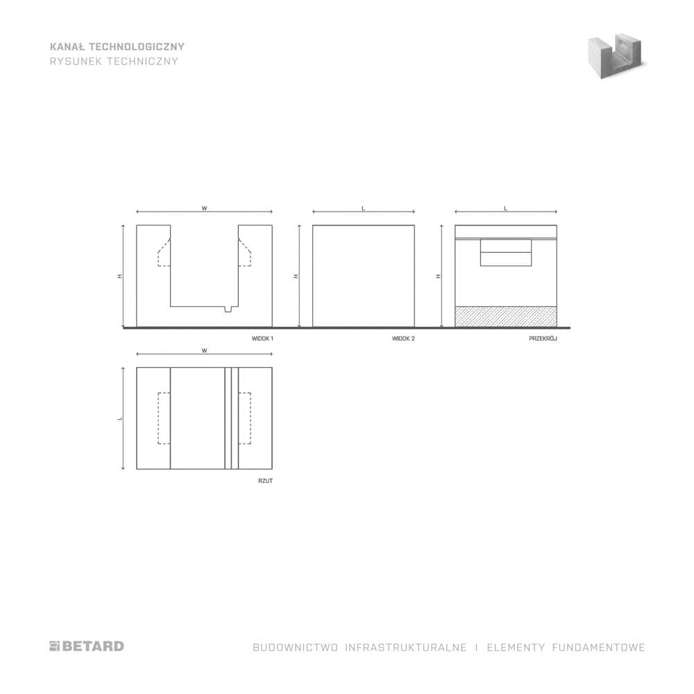 Kanały technologiczne - rzut