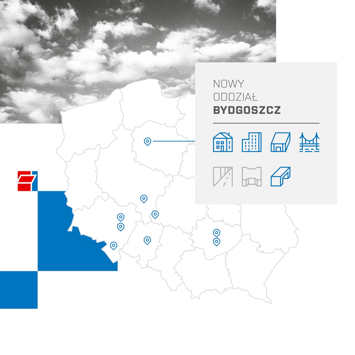 Mapa oddziałów firmy Betard.