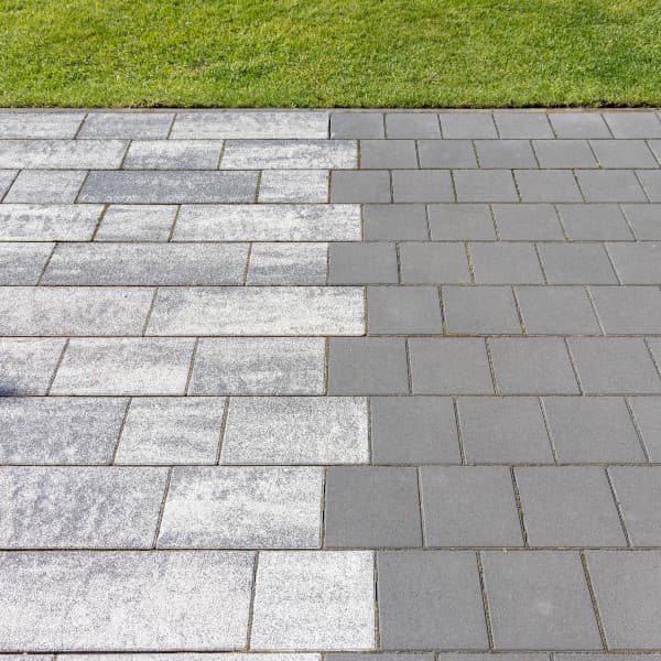Nawierzchnia z kostek brukowych Pianola w dwóch kolorach