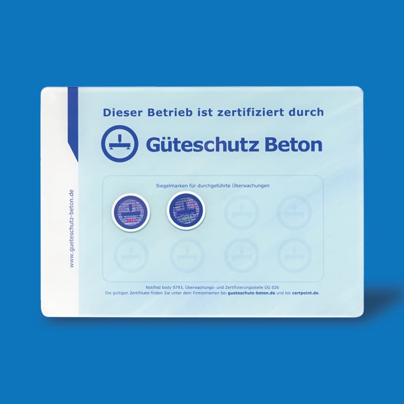 Certyfikat zgodności prefabrykatów betonowych z normami niemieckimi DIN